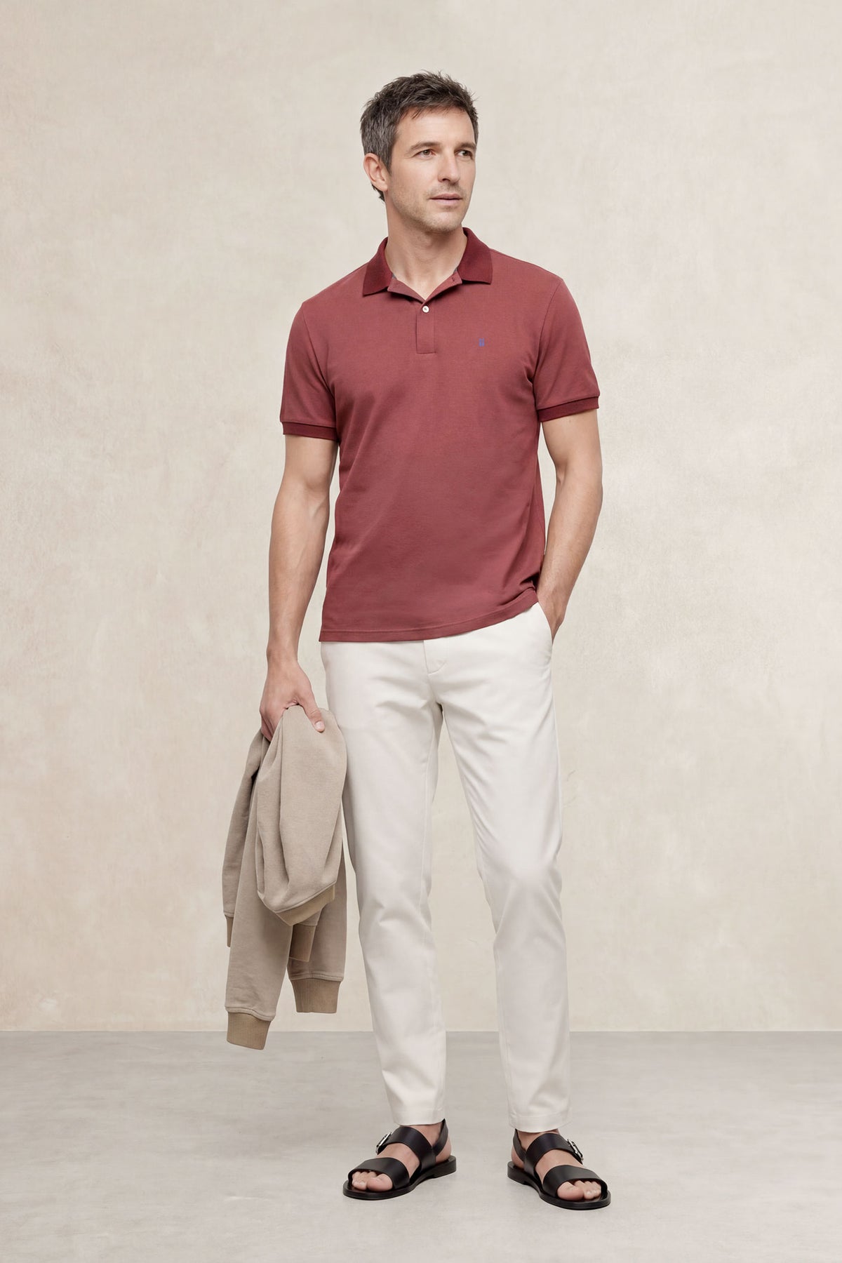 Polo manga corta hombre granate Ranger