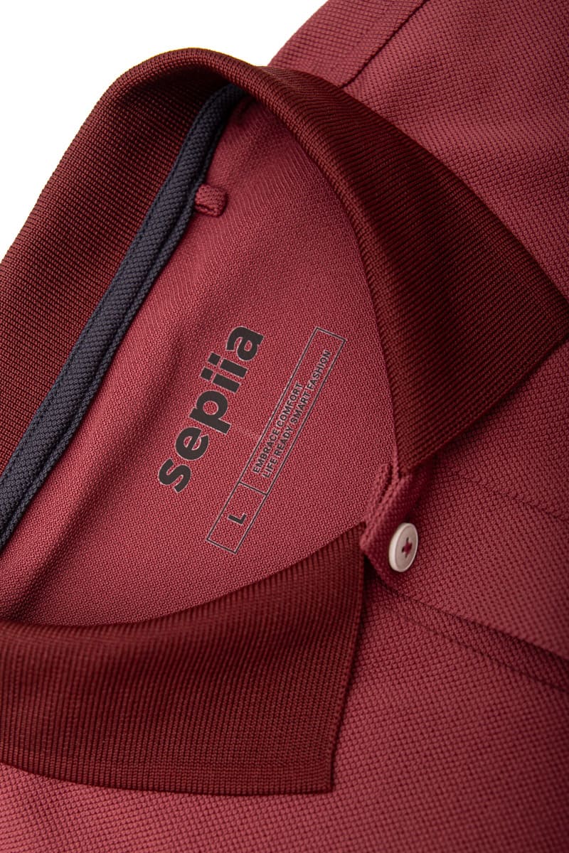 Polo de homem de manga curta na cor castanho Ranger