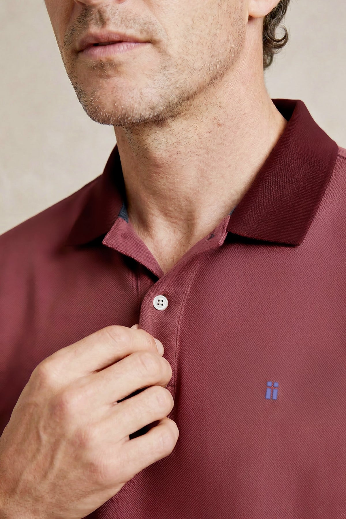 Polo manga corta hombre granate Ranger