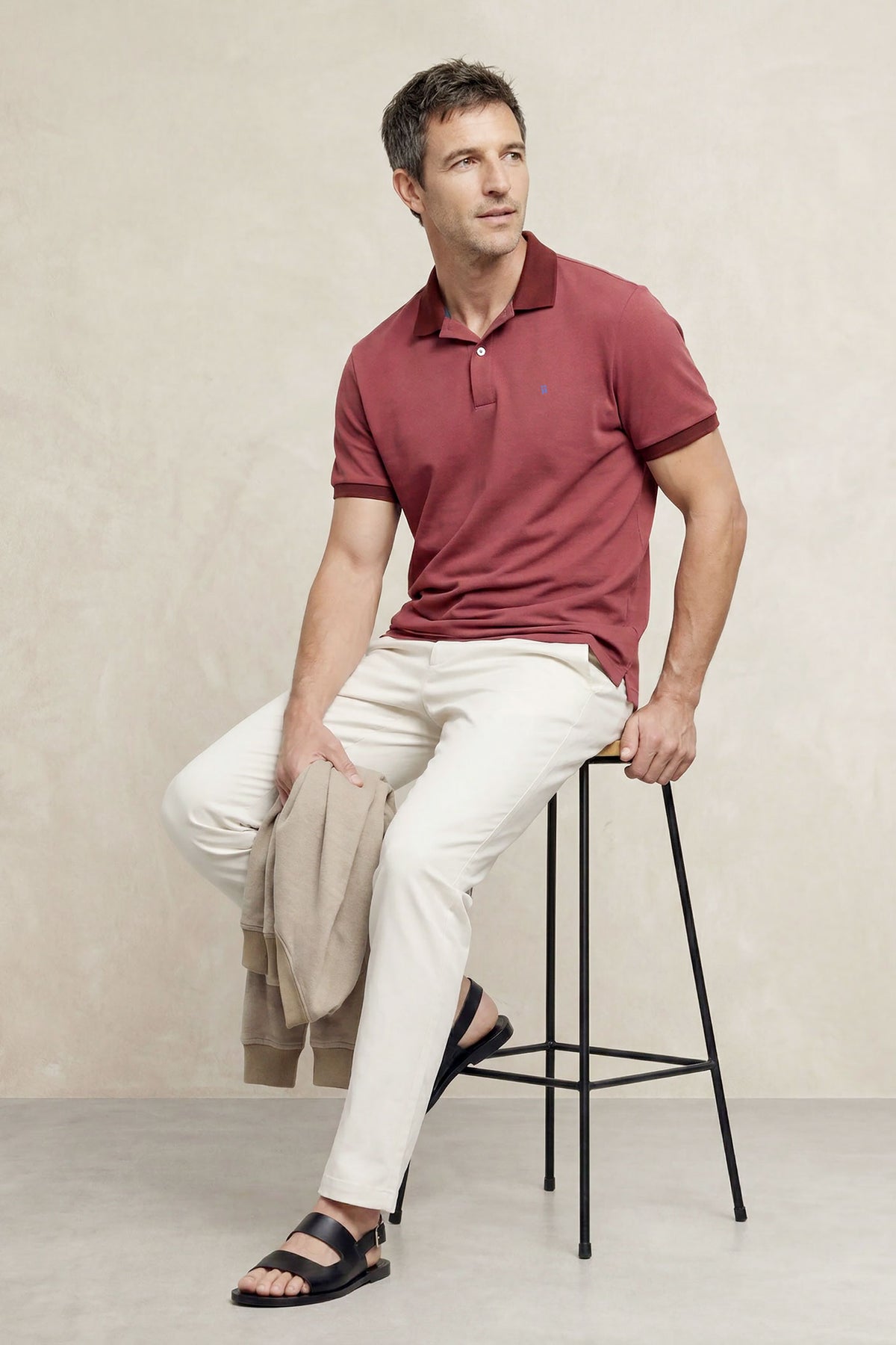 Polo manga corta hombre granate Ranger