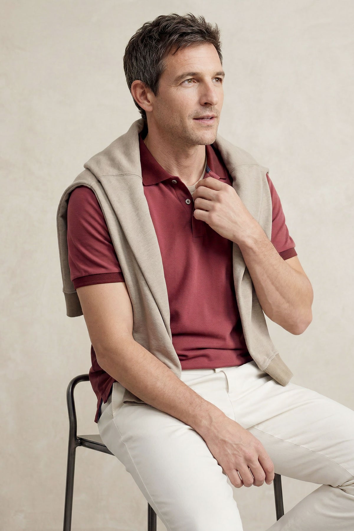 Polo manga corta hombre granate Ranger