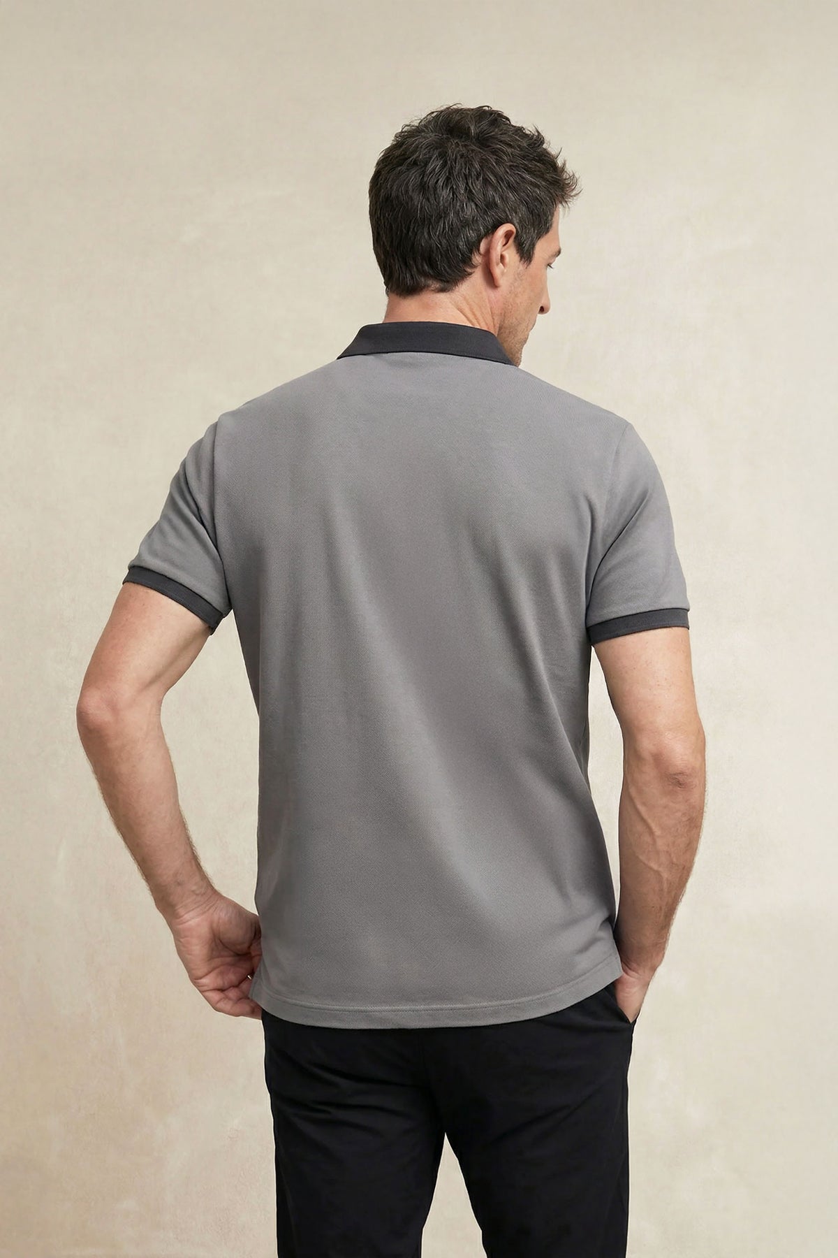 Polo manga corta hombre gris oscuro Ranger