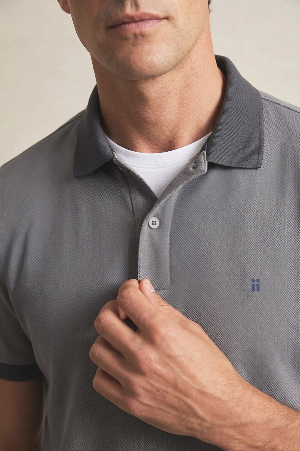 Polo manga corta hombre gris oscuro Ranger