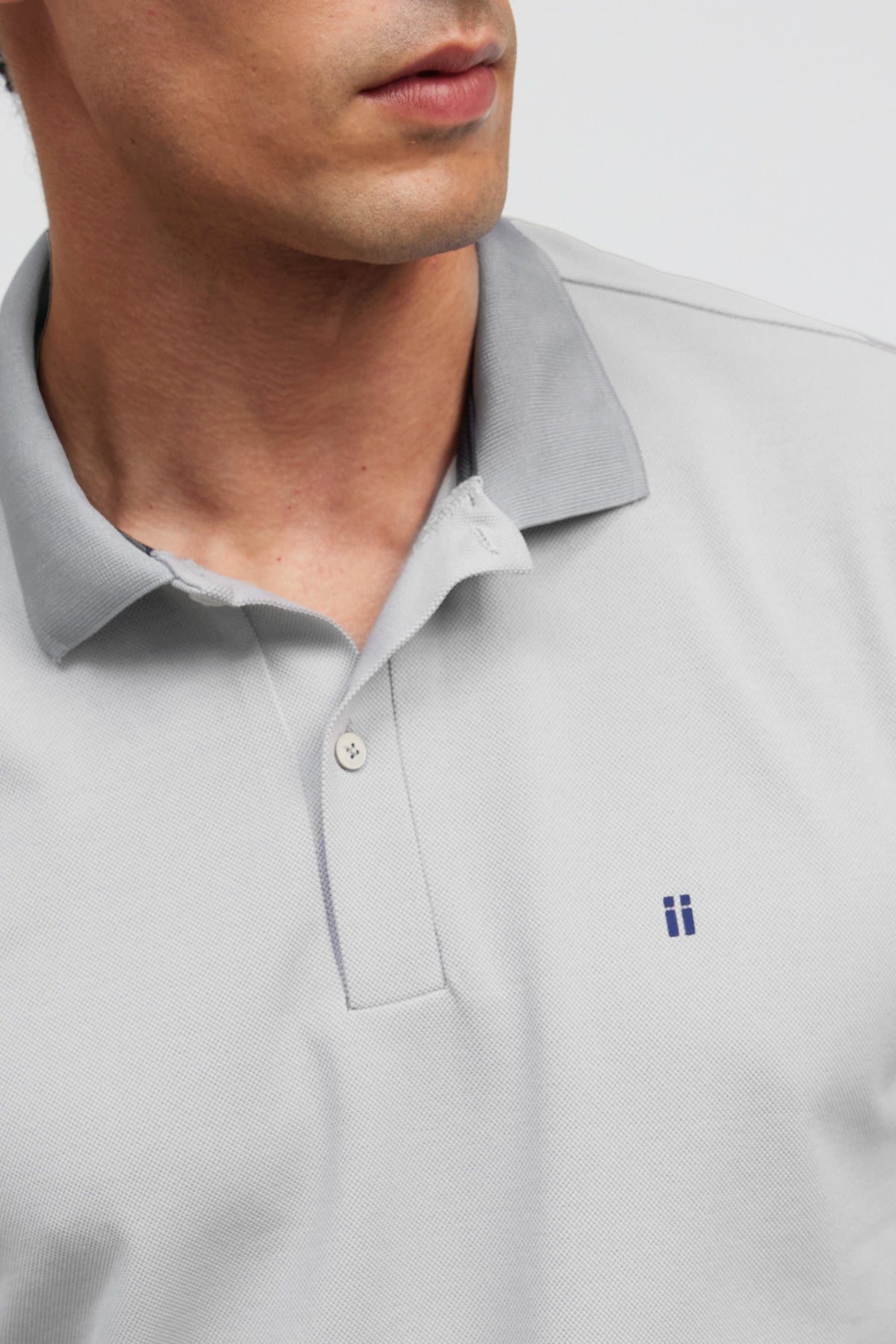 Polo de manga curta para homem, cinza Ranger