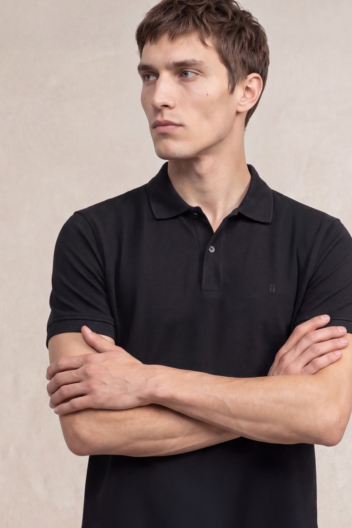 Men's black short-sleeve polo shirt Ranger