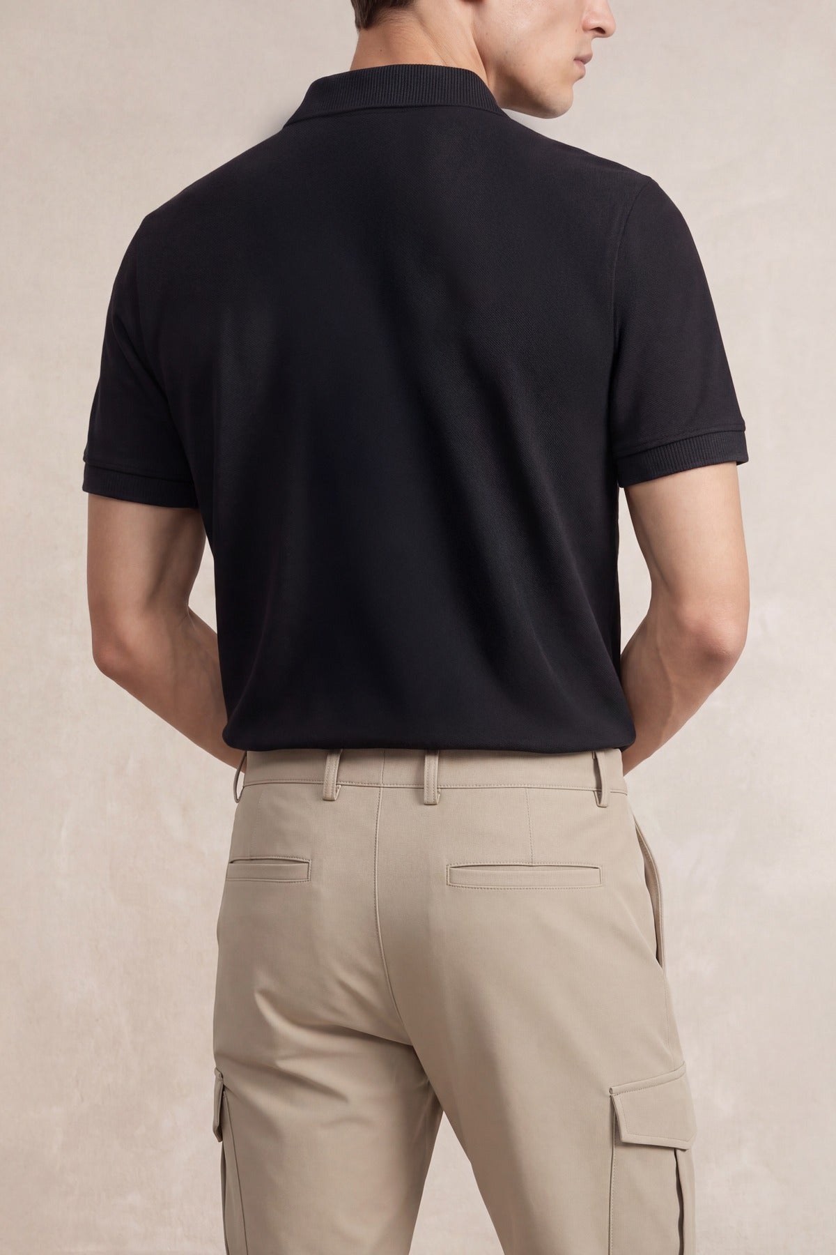Men's black short-sleeve polo shirt Ranger
