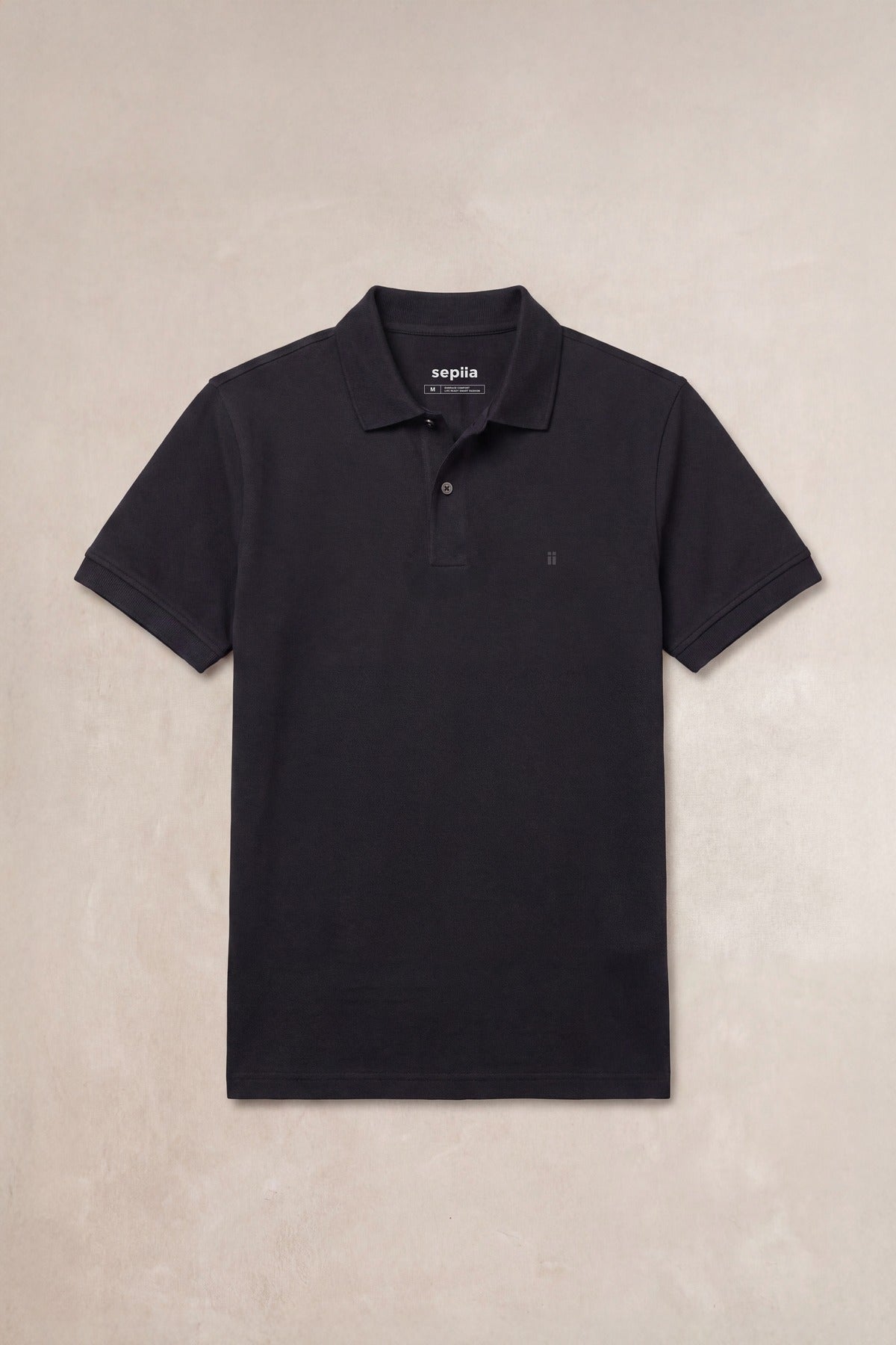Men's black short-sleeve polo shirt Ranger