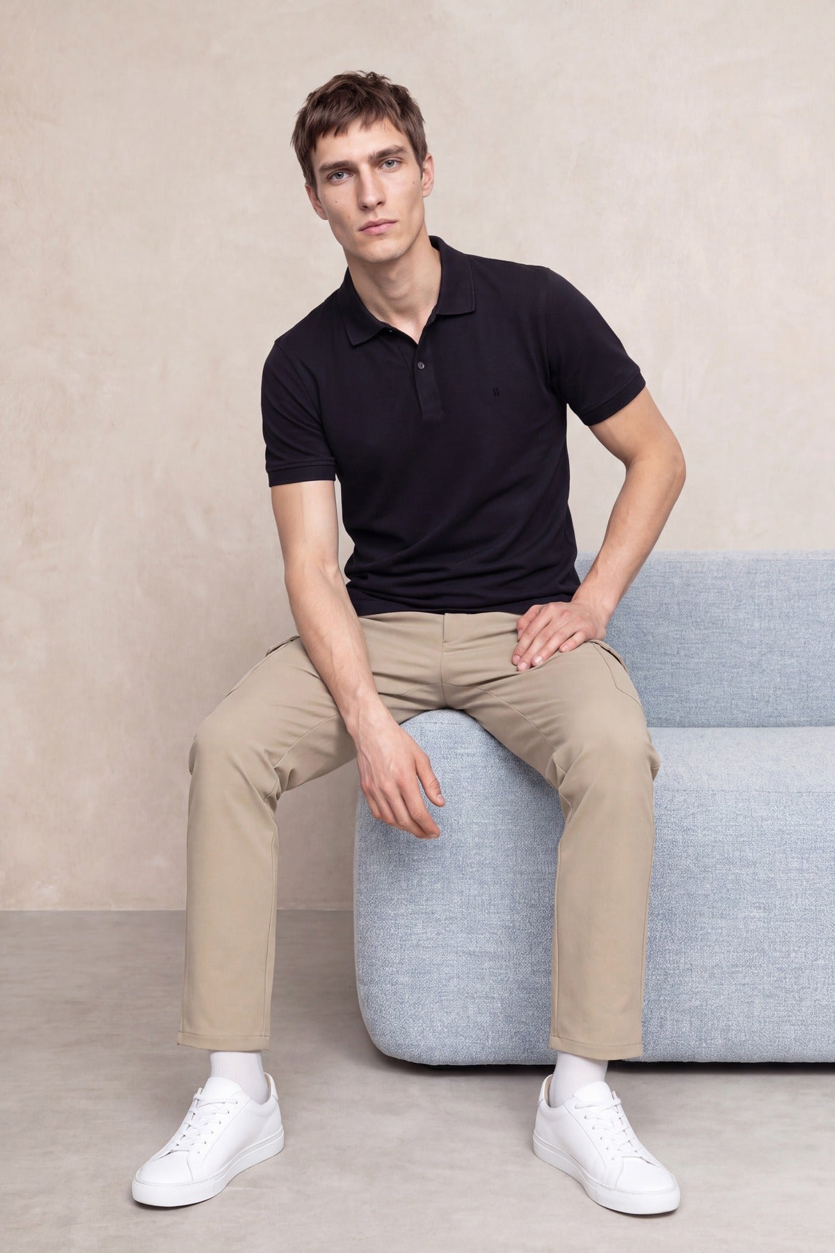 Polo manga corta hombre negro Ranger