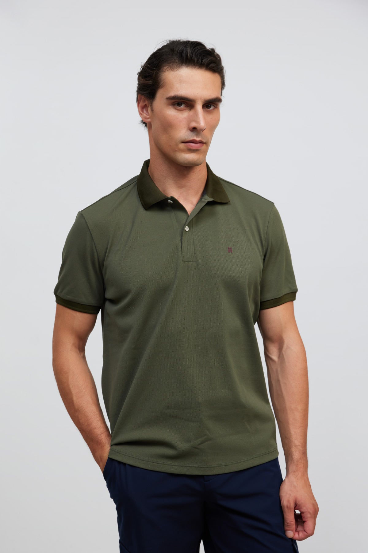 Polo manga corta hombre verde Ranger