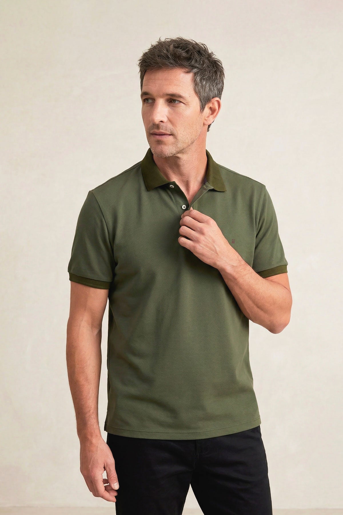Polo manga corta hombre verde Ranger