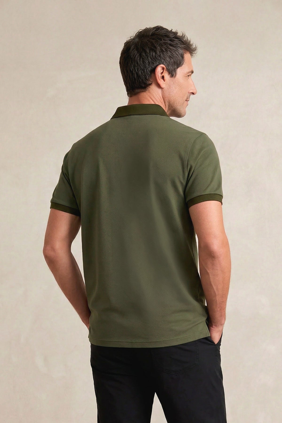 Polo manga corta hombre verde Ranger