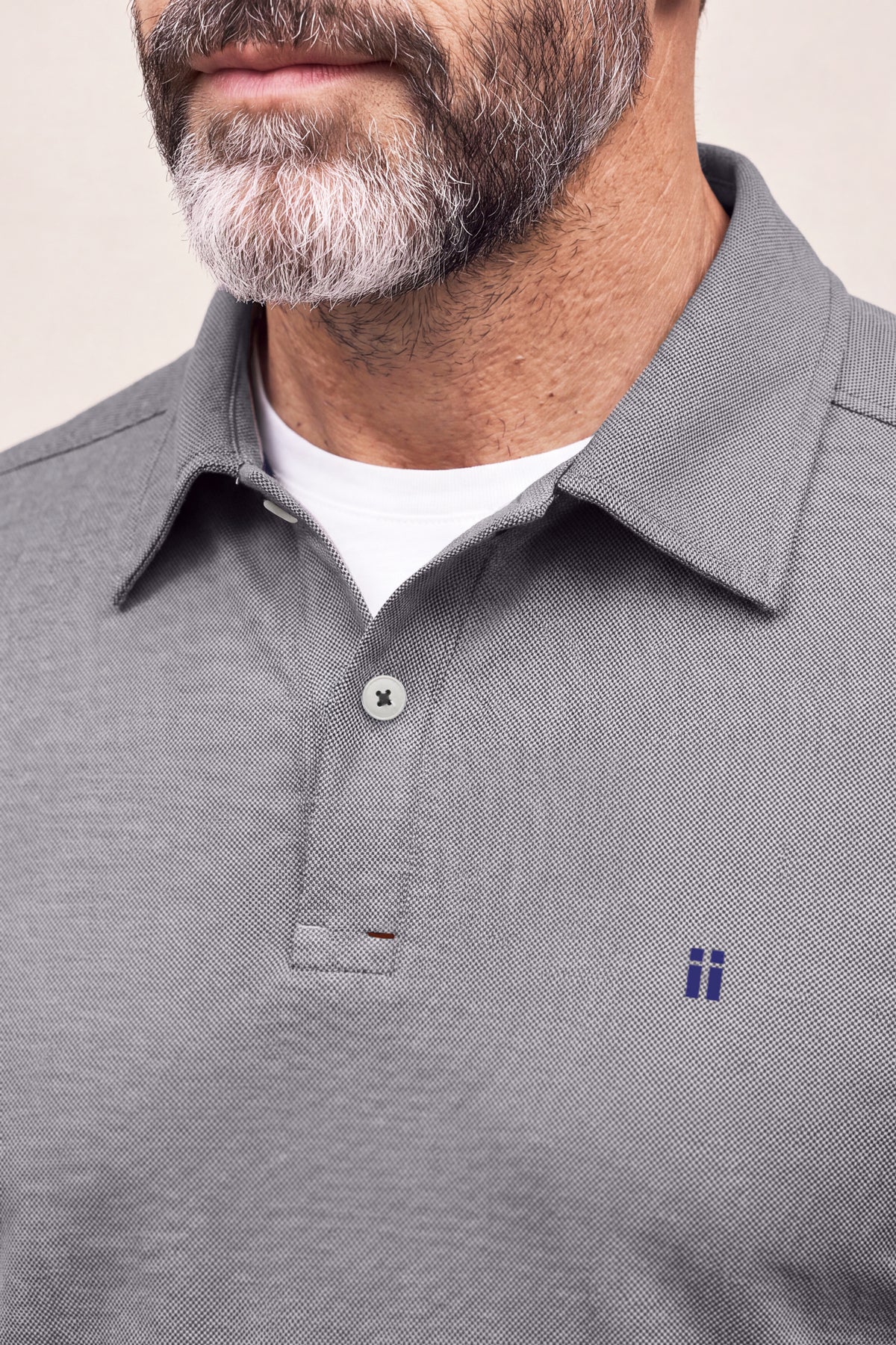 Polo manga larga hombre gris oscuro Warm+
