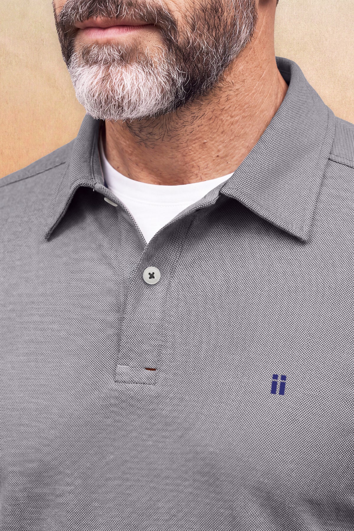 Polo manga larga hombre gris oscuro Warm+
