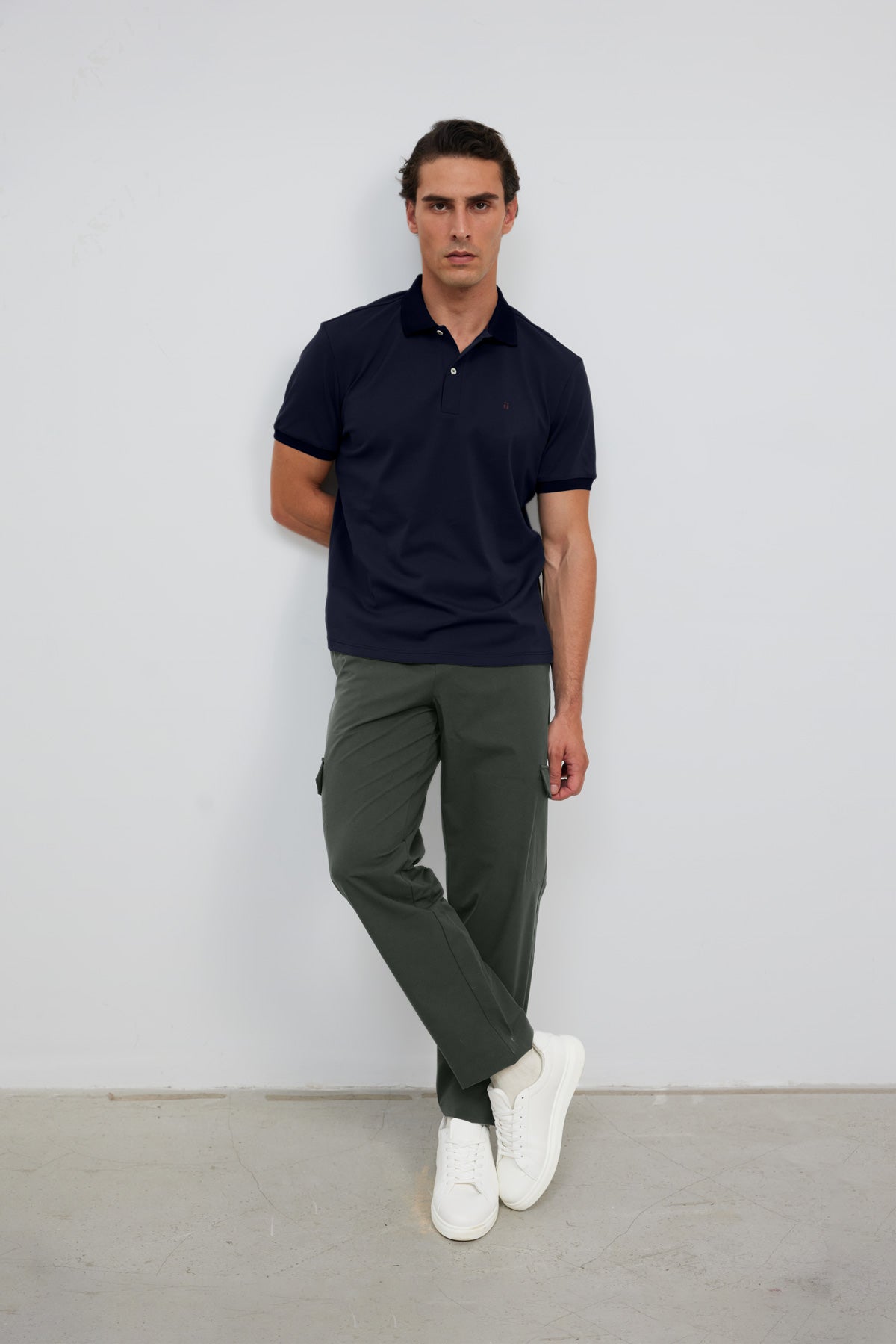 Polo de homem Ranger azul marinho de manga curta