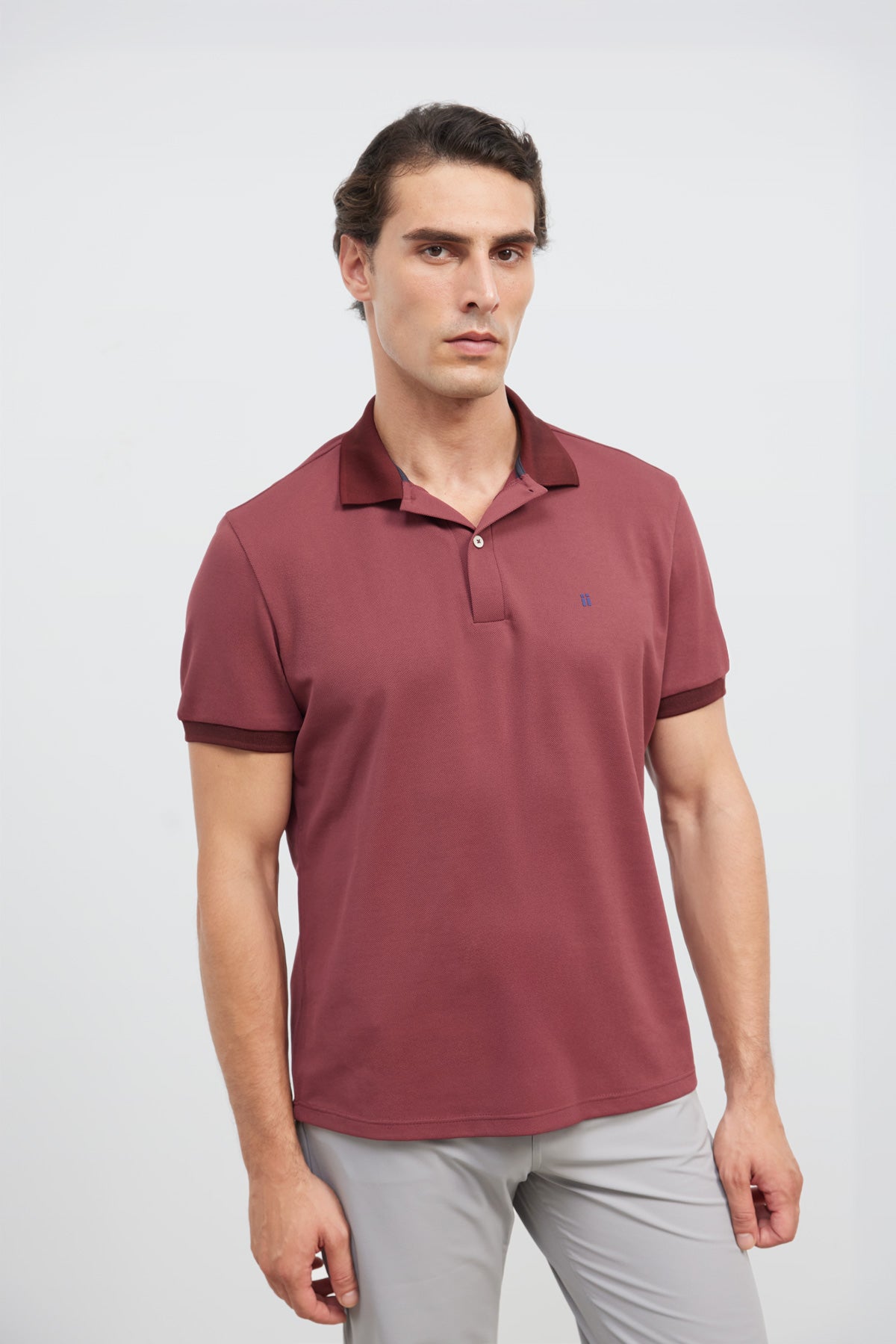 Polo manga corta hombre granate Ranger