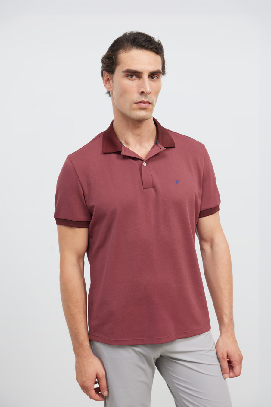 Polo manga corta hombre granate Ranger