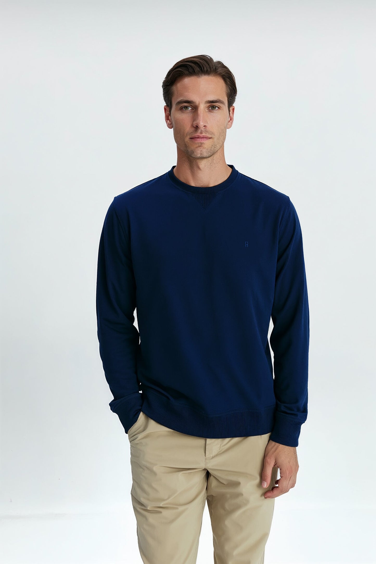 Sudadera Pique Azul Marino