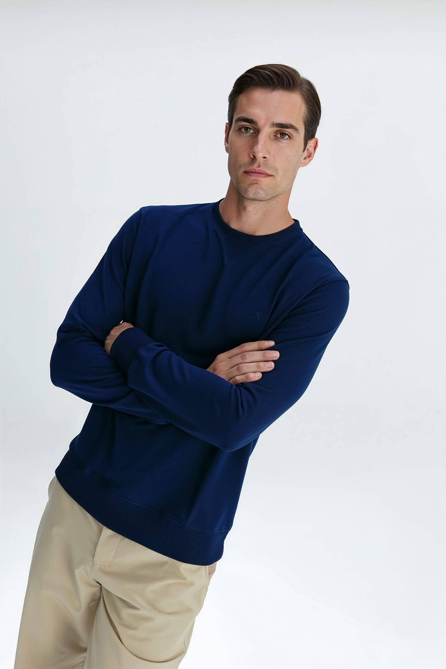 Navy blue pique unisex sweatshirt Sepiia