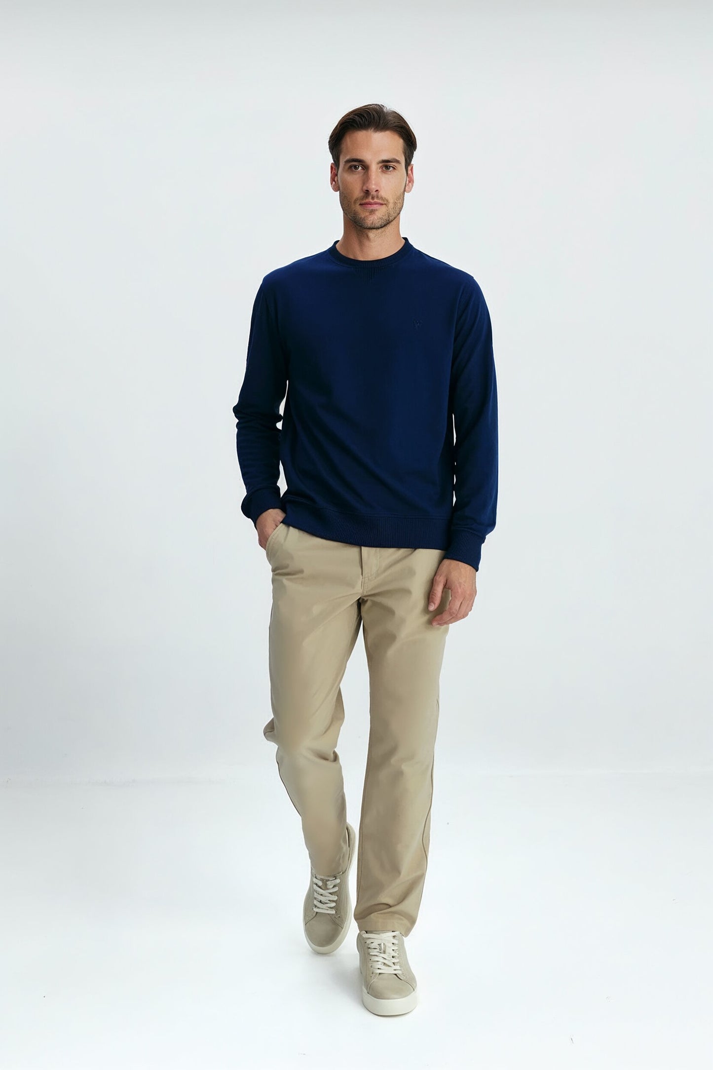 Sudadera Pique Azul Marino