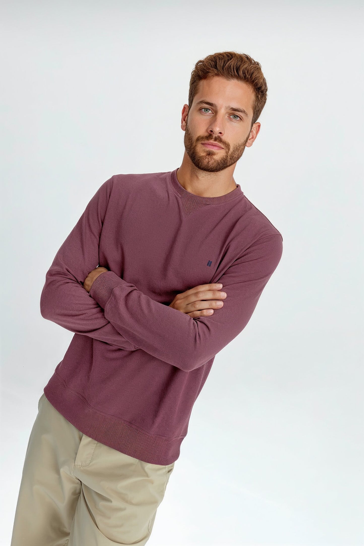Unisex Pique Maroon Sweatshirt