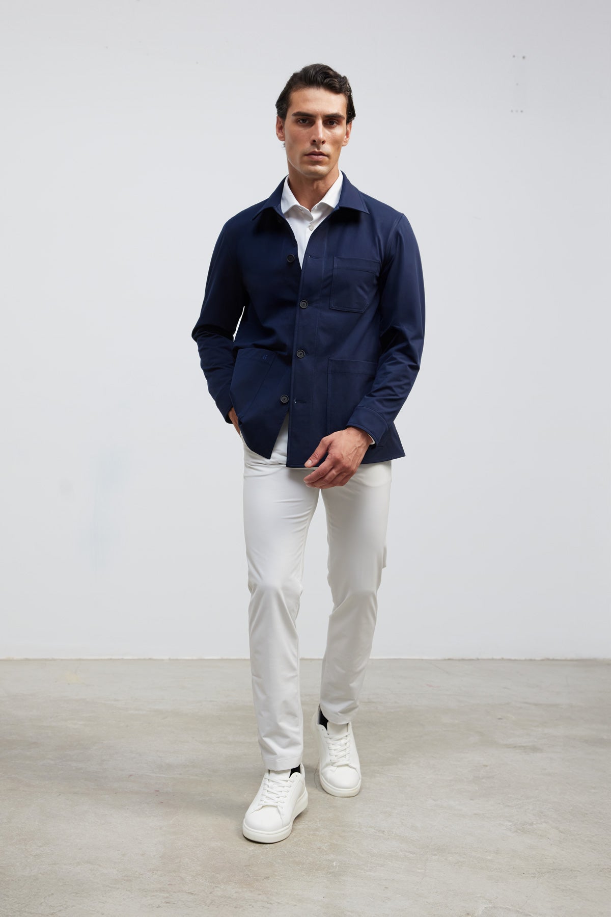 Work jacket masculina azul marinho