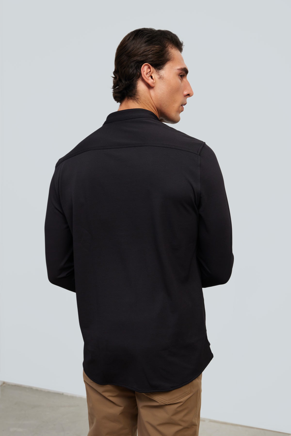 Black Ranger men's casual shirt with Mao collar
