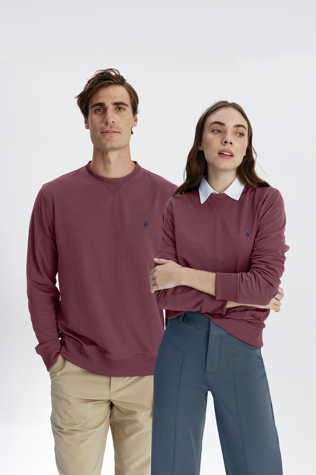 Sudadera Unisex Pique Granate