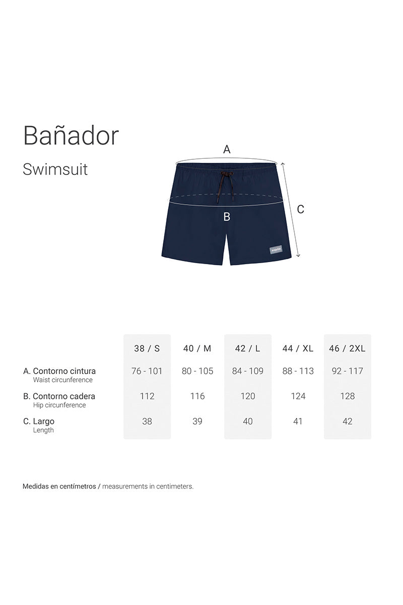 Green swim shorts