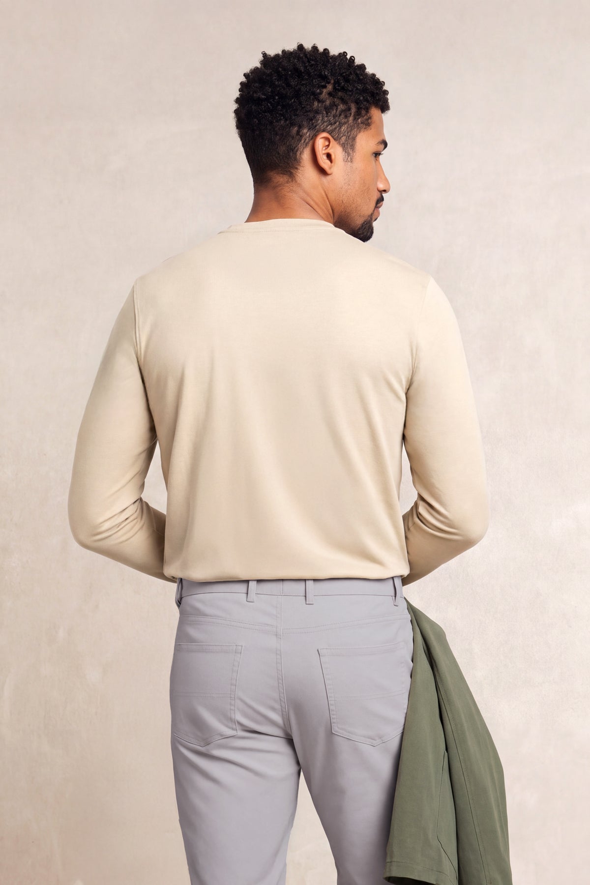 Camiseta polo henley hombre beige Ranger