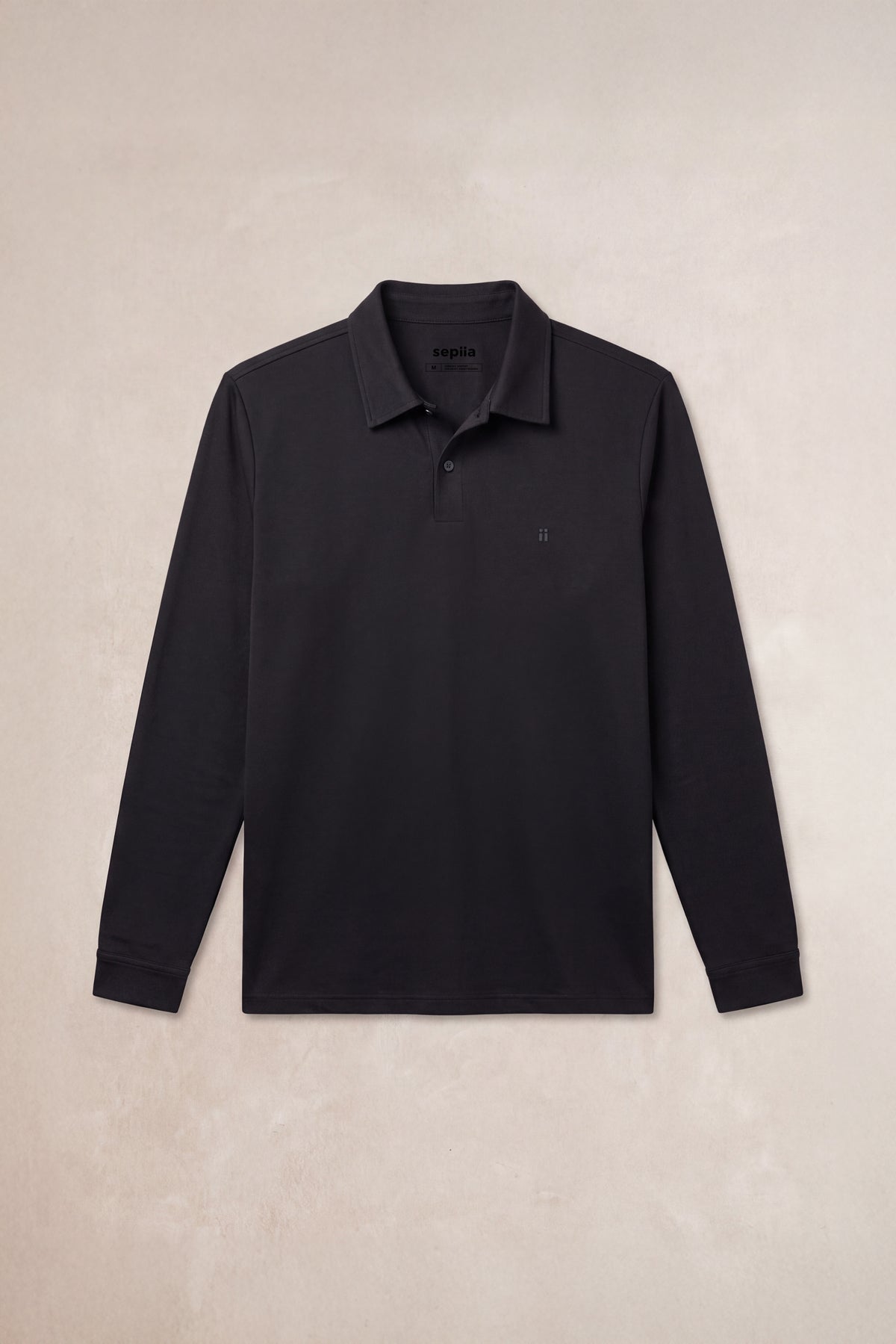 Polo manga larga hombre negro Ranger