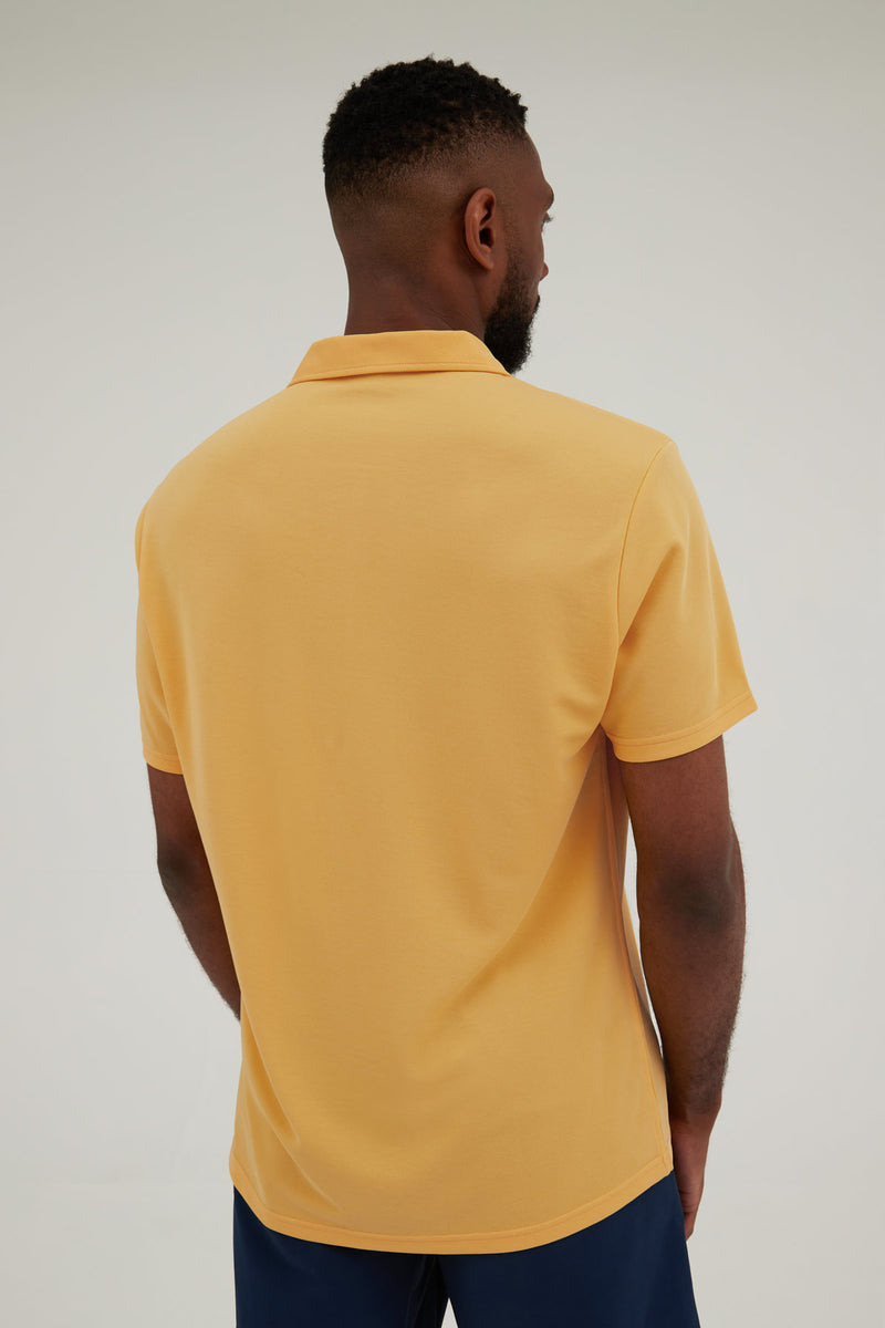 Short sleeve polo shirt yellow nectar