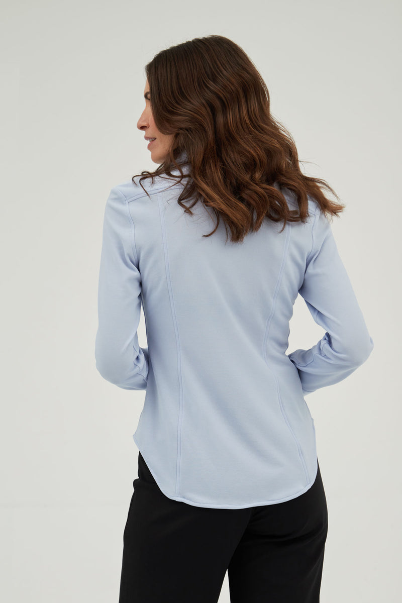 Women's light blue slim fit shirt
