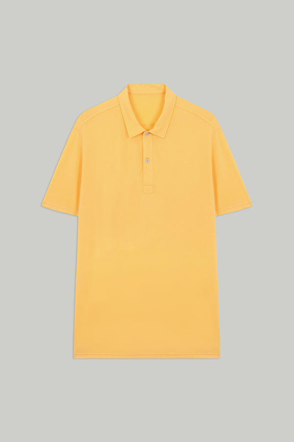 Short sleeve polo shirt yellow nectar