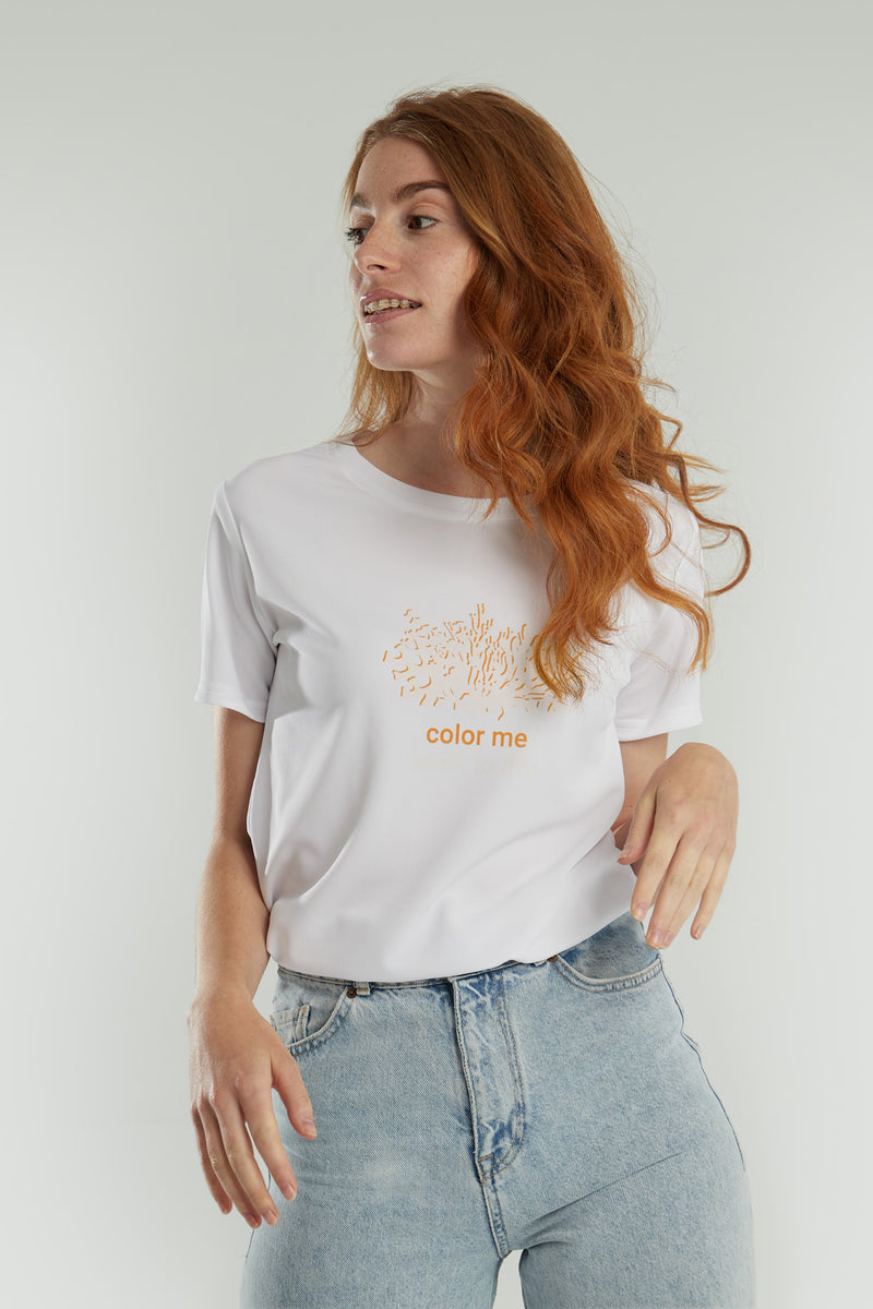 Photochromic T-shirt | color me back to orange woman ∞