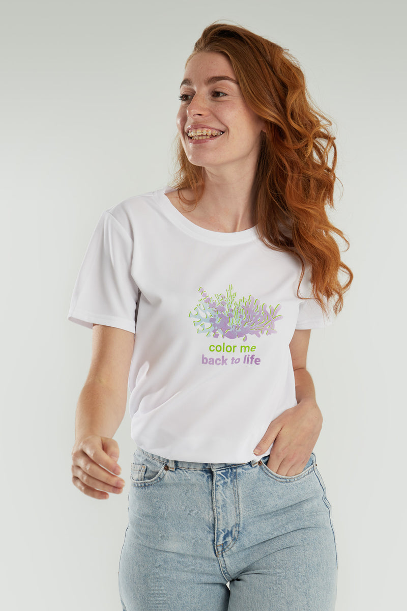 Photochromic T-shirt | color me back to green woman ∞