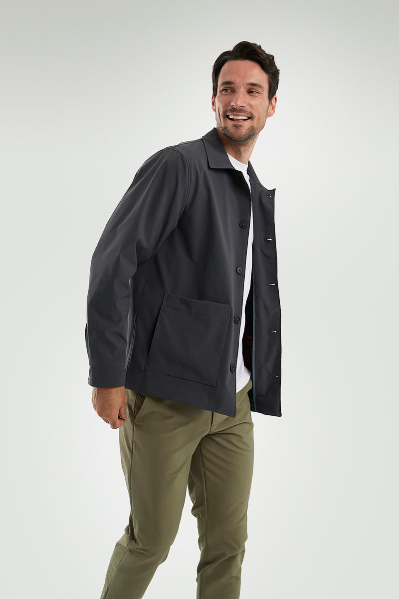 Chaqueta windbreaker gris